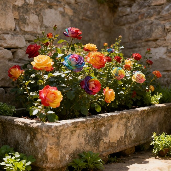 🌹Редки семена от наследствена дъгова роза