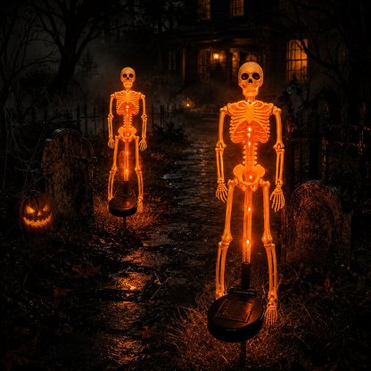 💀 Solar Skeleton Yard Stake