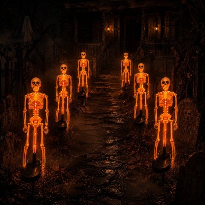 💀 Solar Skeleton Yard Stake