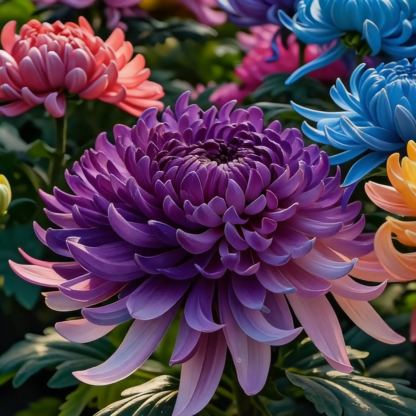 🌸Семена от цветни божурни хризантеми