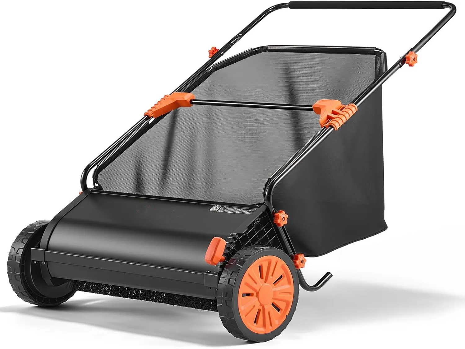 VEVOR Push Lawn Sweeper 26 in Leaf & Grass Collector 7 cu. ft. Hopper Bag