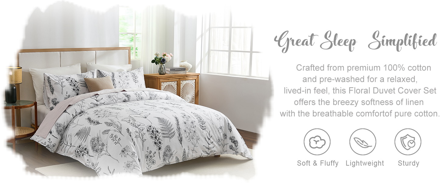 floral duvet cover set