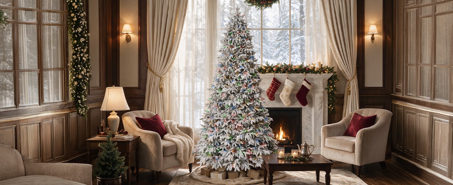12ft Prelit Luxury Christmas Tree with Remote, Quick Connect