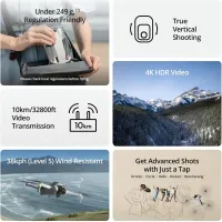 🎉Last Day 80% OFF⏰️Fly More Combo Plus with  RC , Drone with Camera, 1-Inch CMOS, 4K Drone for Beginners, Obstacle Sensing, ActiveTrack 360°, 225° Gimbal Rotation, Extended Battery Life