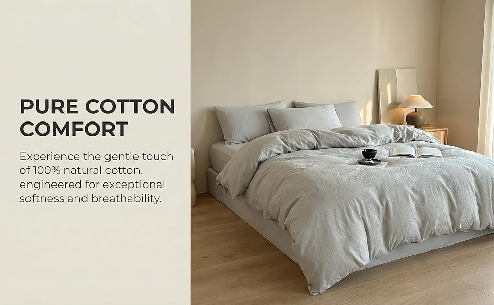 Pure Cotton Bedding Set, 4 Pieces