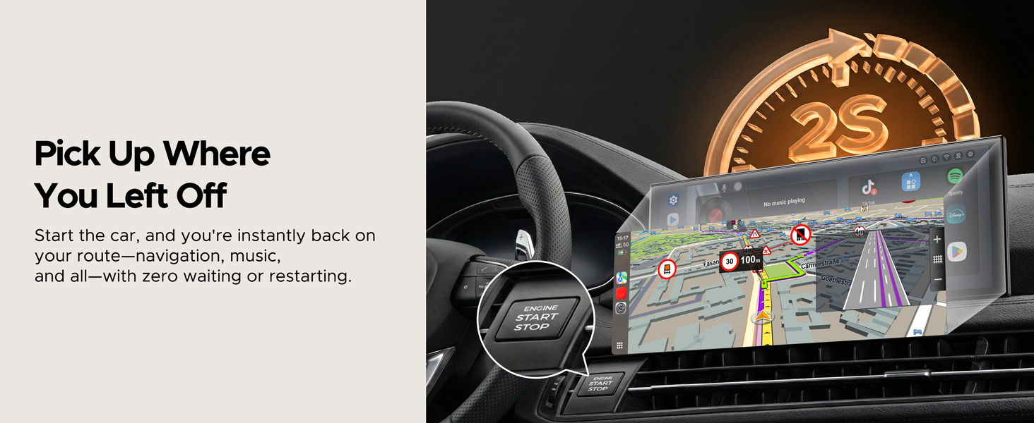 wireless carplay screen for car
