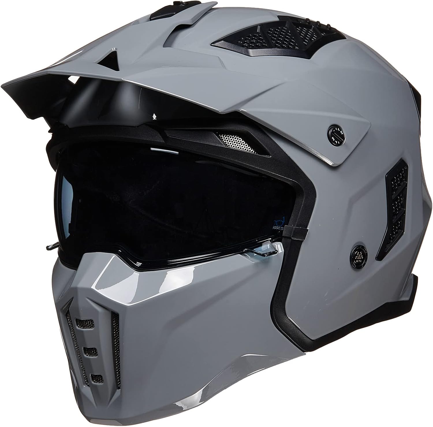 Open Face Motorcycle 3/4 Half Helmet for Men and Women, Vintage Retro Helmet with Visor for Moped ATV Cruiser Scooter DOT Model Z302(Matte Skull,Medium)