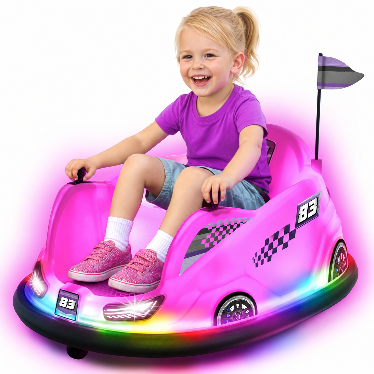 12V Glow Bumper Car Ride On Toy