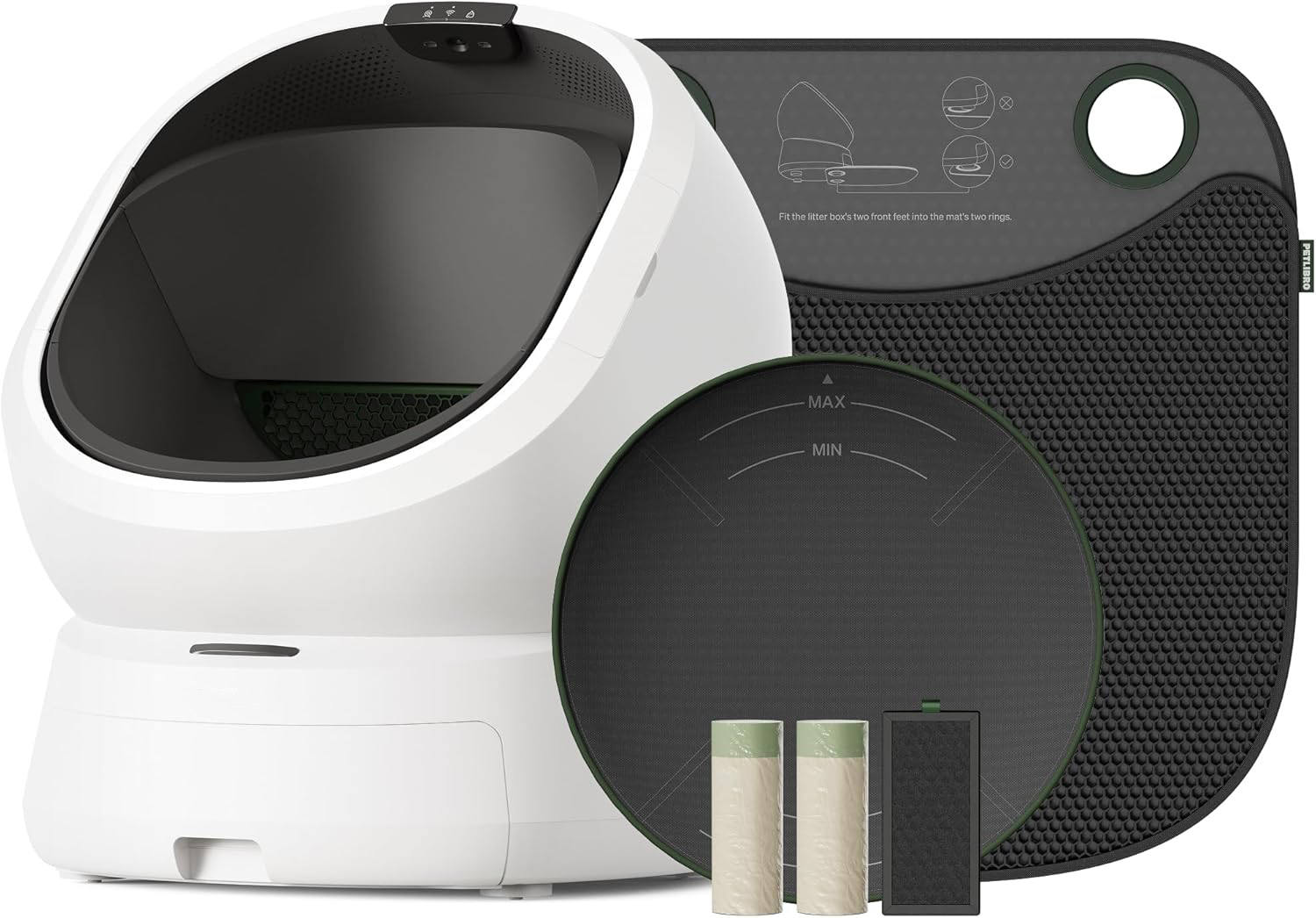 Automatic Cat Litter Box AI-Camera Waste Analysis, Auto Odor-Control Self Cleaning Cat Litter Box with Multi-Cats Recognition, Smart App Usage Tracking, Safety Sensors and Large Open Top