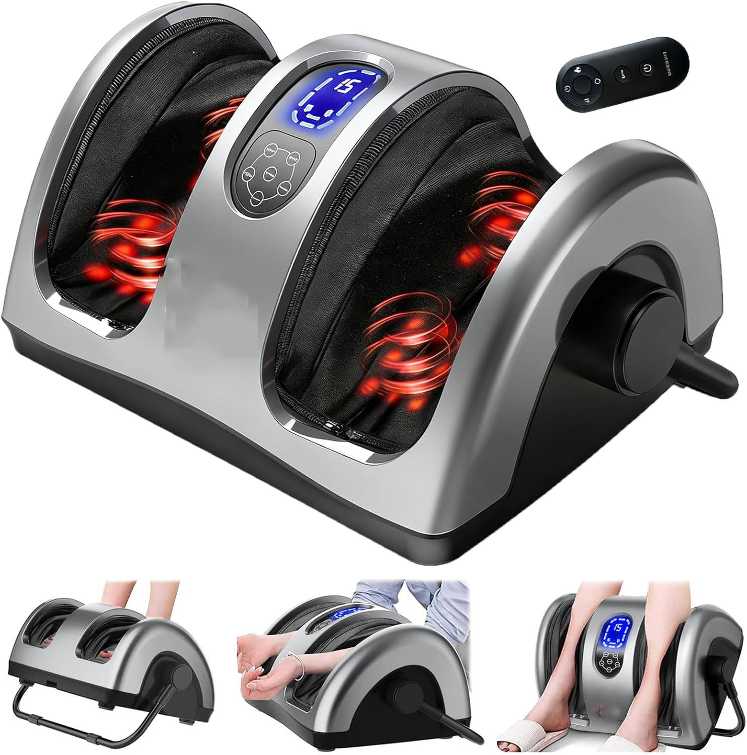Shiatsu Foot Massager with Heat, FSA Eligible HSA Foot Massager for Plantar Fasciitis, Neuropathy, Circulation and Pain Relief, Massage Feet at Home/Office, Gift for Men and Women