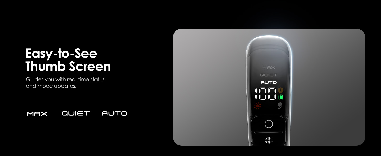 Easy to see thumb screen