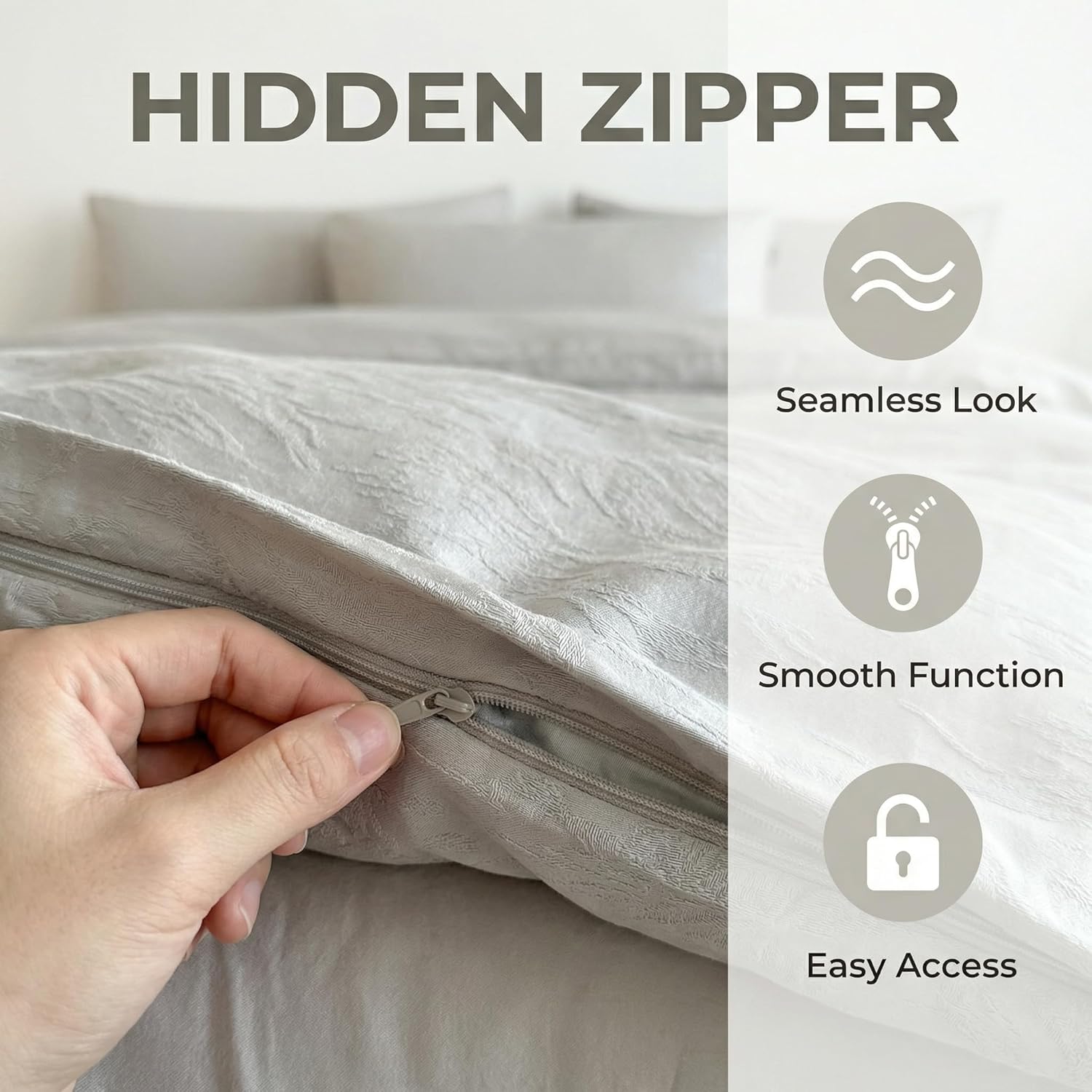 100% Pure Cotton Ultra Soft Bedding Collection, Includes Duvet Cover, Deep Pocket Fitted Sheet & 2 Pillowcases, Breathable & Durable, Perfect for All Season Year-Round Use