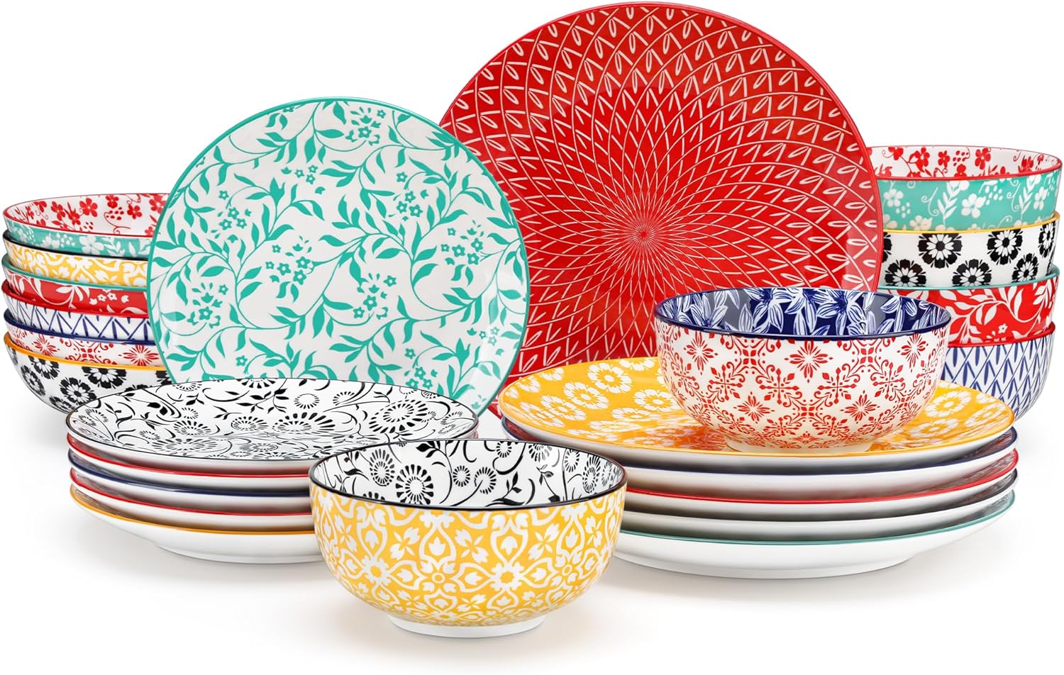 Stylish Pastel Dinnerware Set – 24 Pieces for 6