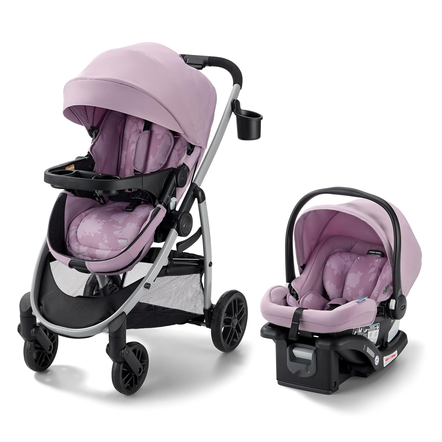 Modes Pramette Travel System, Car Seat and Stroller Combo, Includes SnugRide LX Infant Car Seat and Baby Stroller, 3 Modes: Car Seat Carrier, Pramette, Toddler Stroller, Ellington