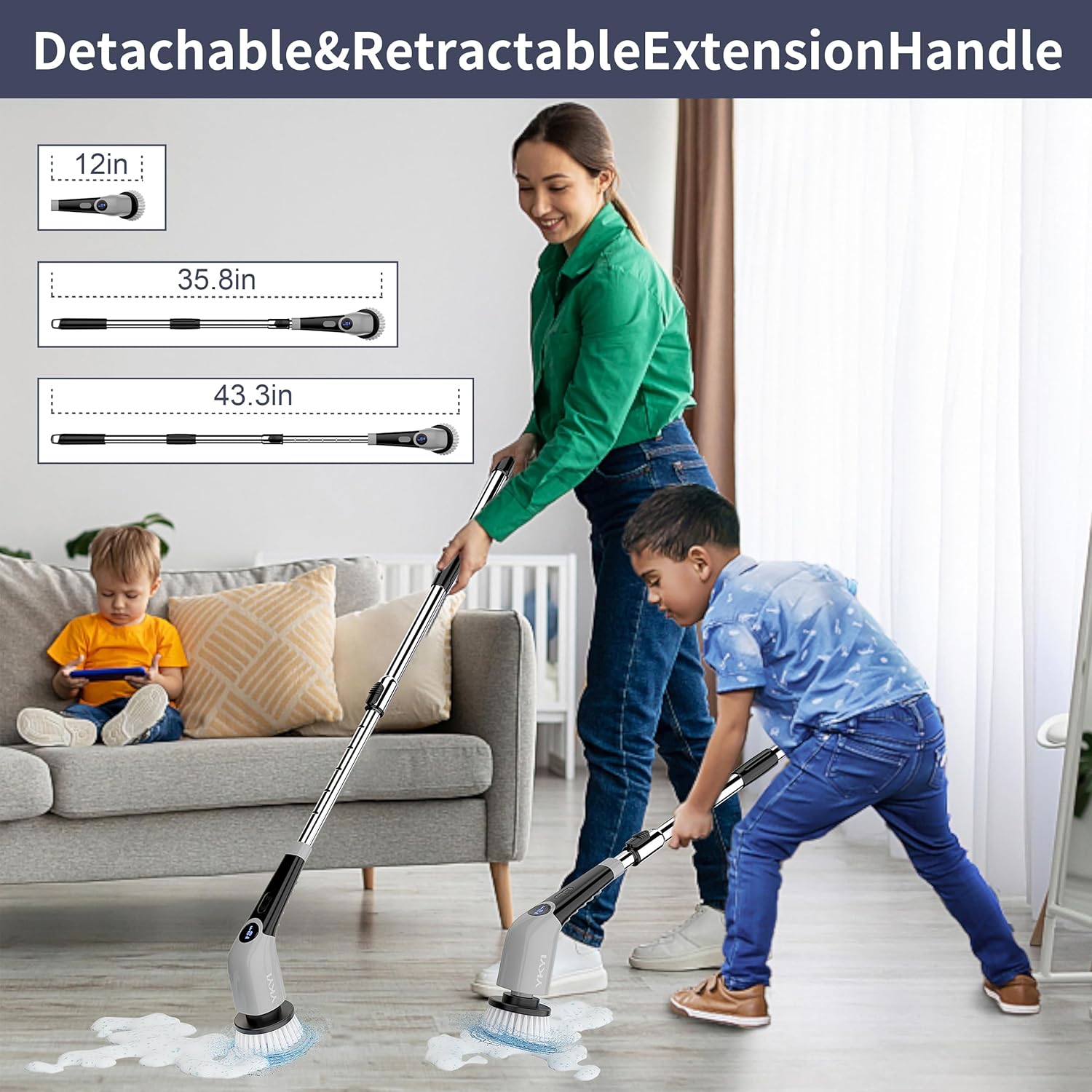 🎉Last Day 60% OFF⏰️ Electric Spin Scrubber,Cordless Cleaning Brush,Shower Cleaning Brush