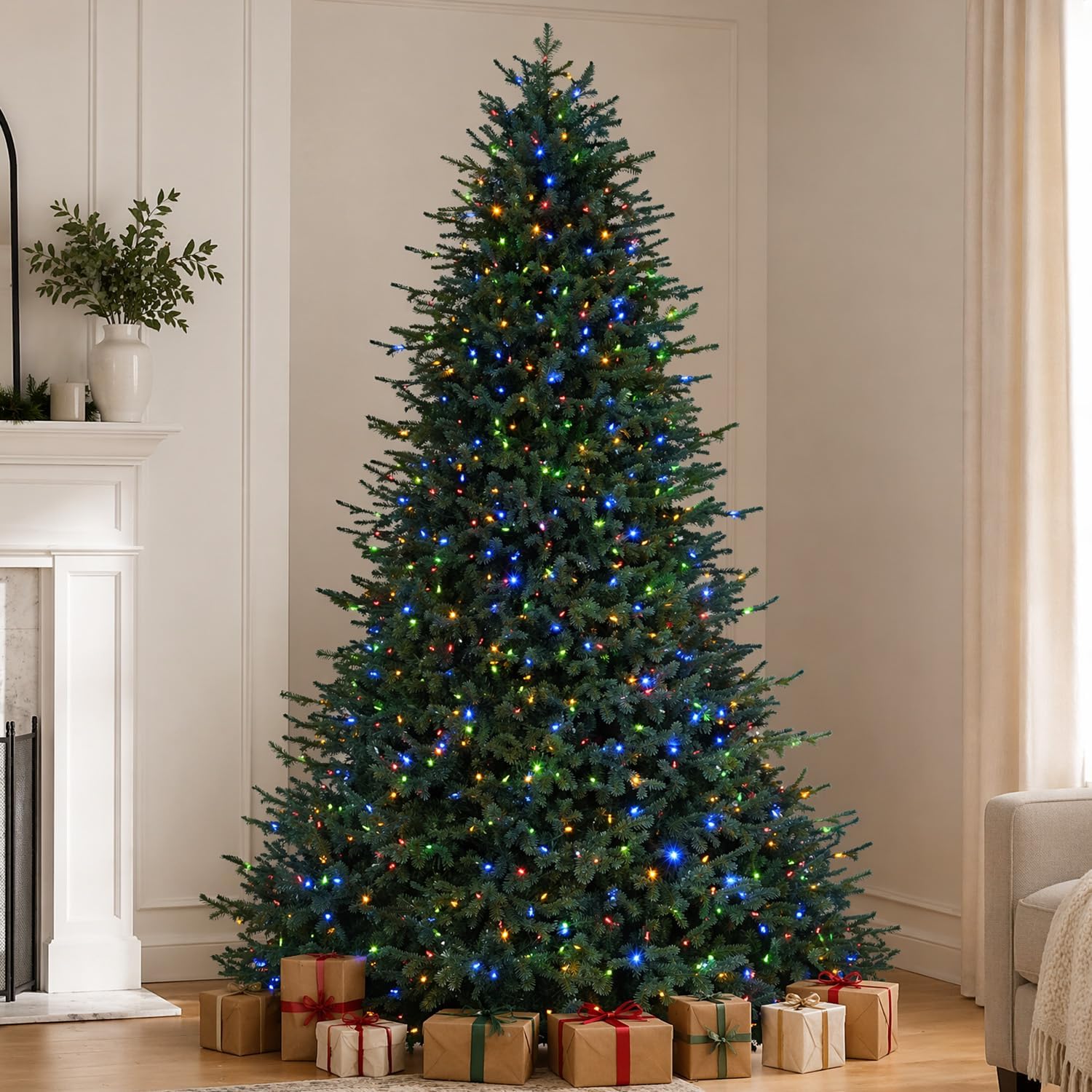 12ft Prelit Luxury Christmas Tree with Remote, Quick Connect