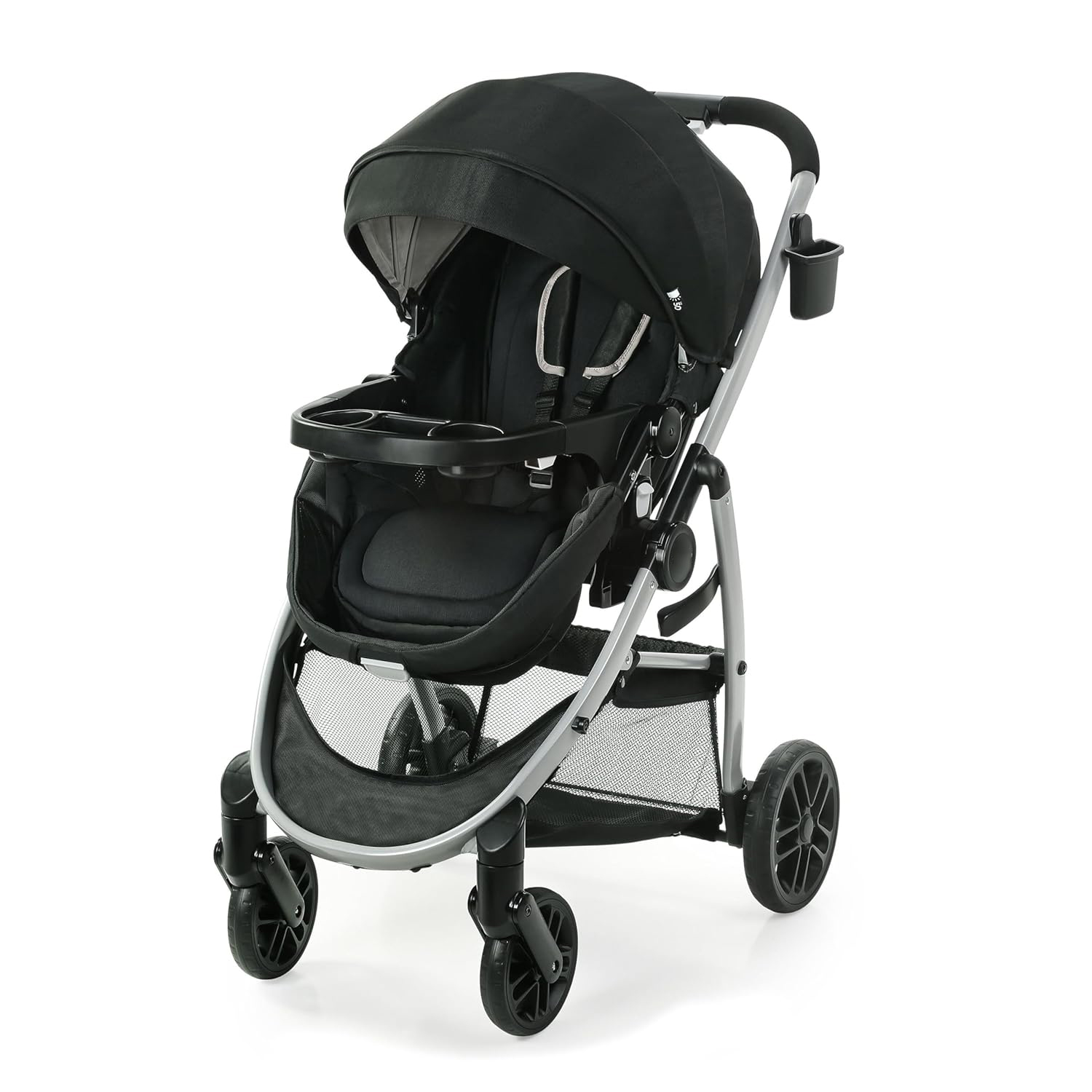 Modes Pramette Travel System, Car Seat and Stroller Combo, Includes SnugRide LX Infant Car Seat and Baby Stroller, 3 Modes: Car Seat Carrier, Pramette, Toddler Stroller, Ellington