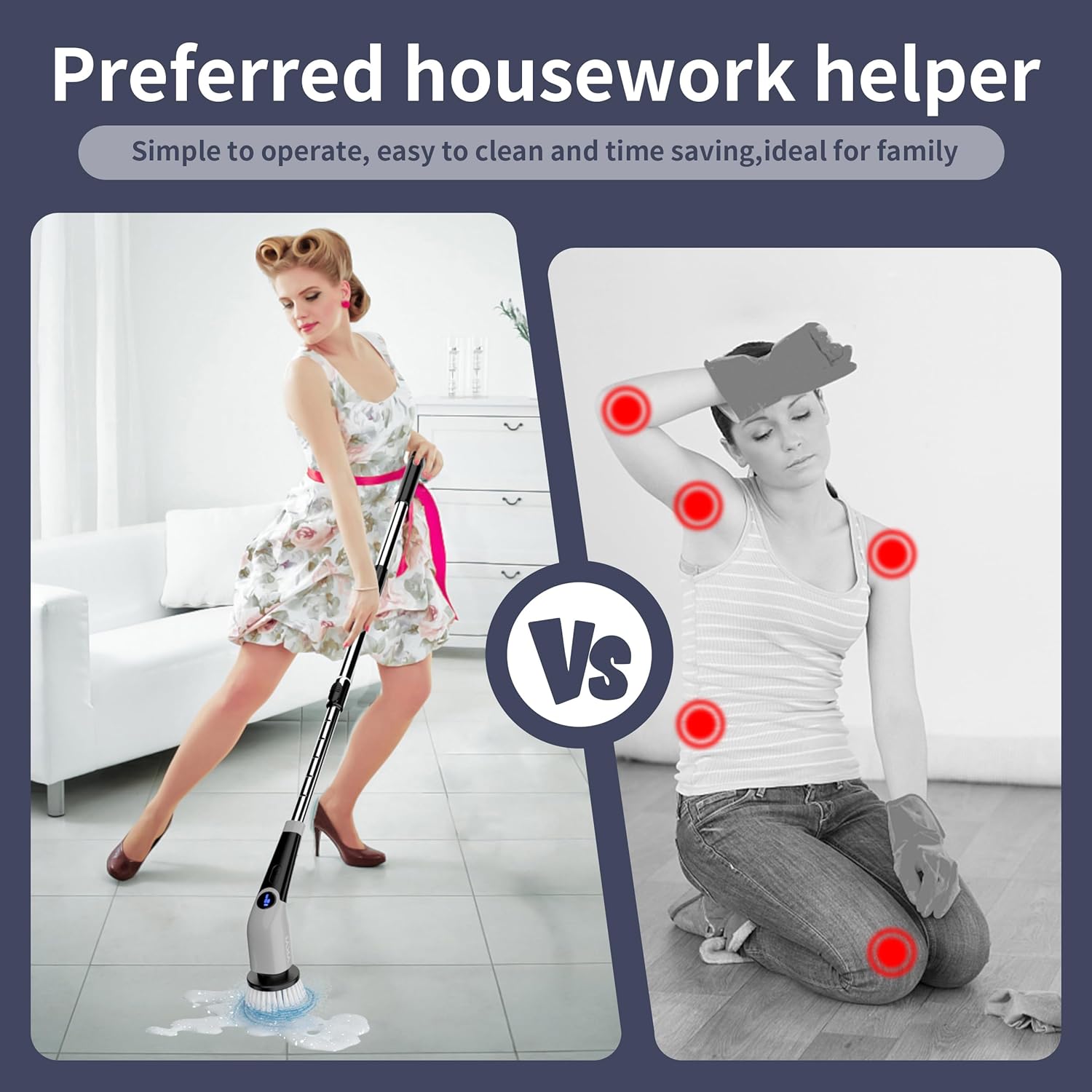 🎉Last Day 60% OFF⏰️ Electric Spin Scrubber,Cordless Cleaning Brush,Shower Cleaning Brush