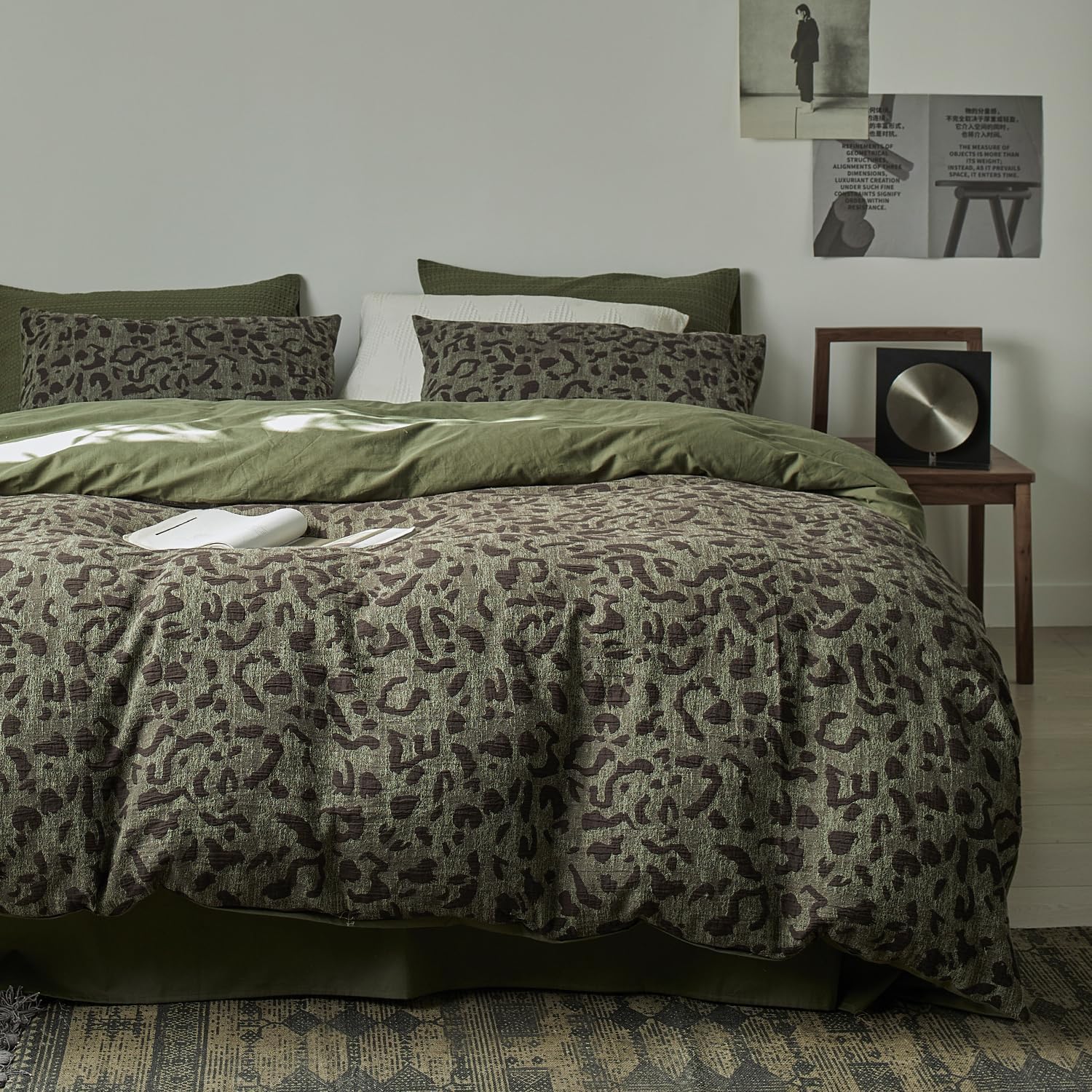 Duvet Cover Set King Size Bird Flower Pattern Soft Long Staple Cotton Floral Bedding Comforter Cover Set with Zipper Ties for Women and Men, Ultra Soft, Breathable, Easy Care-King Size