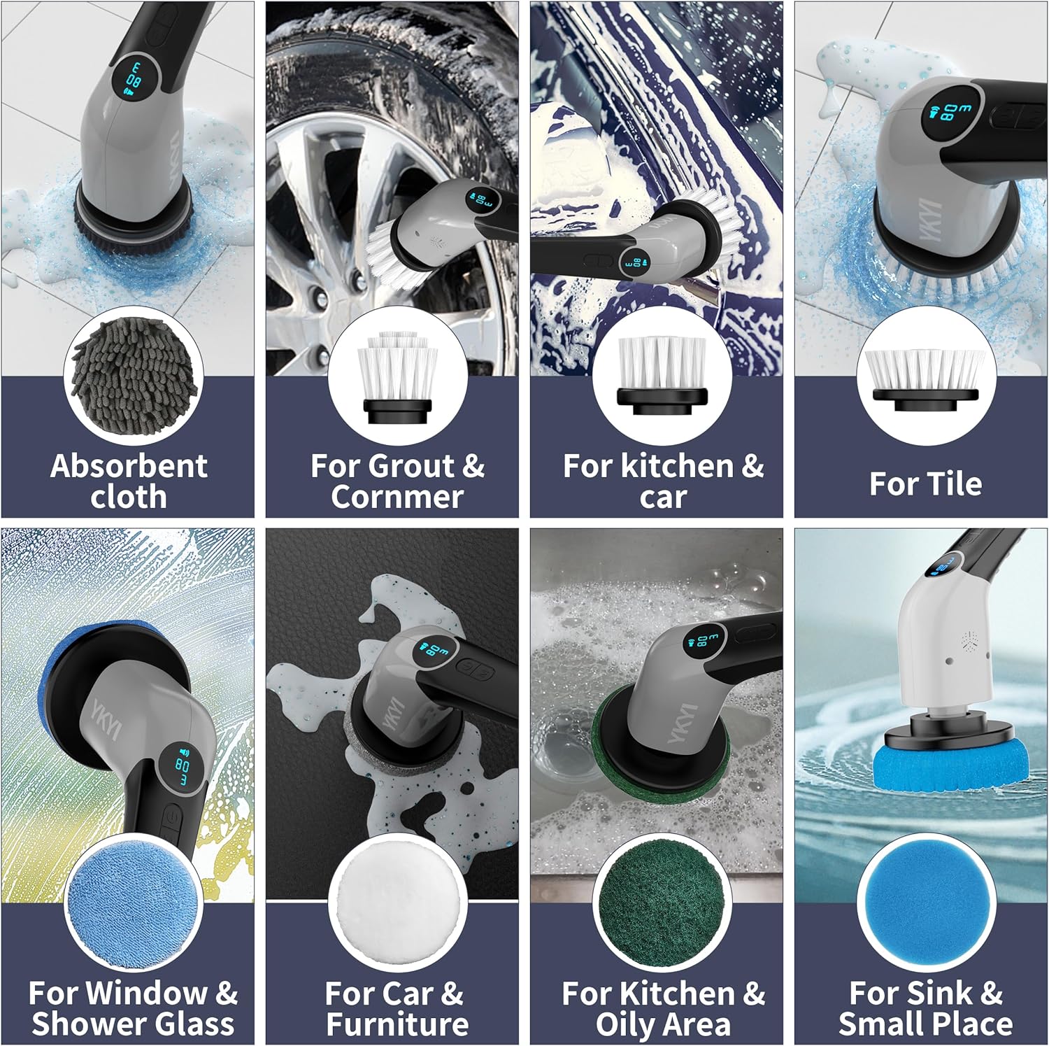 🎉Last Day 60% OFF⏰️ Electric Spin Scrubber,Cordless Cleaning Brush,Shower Cleaning Brush