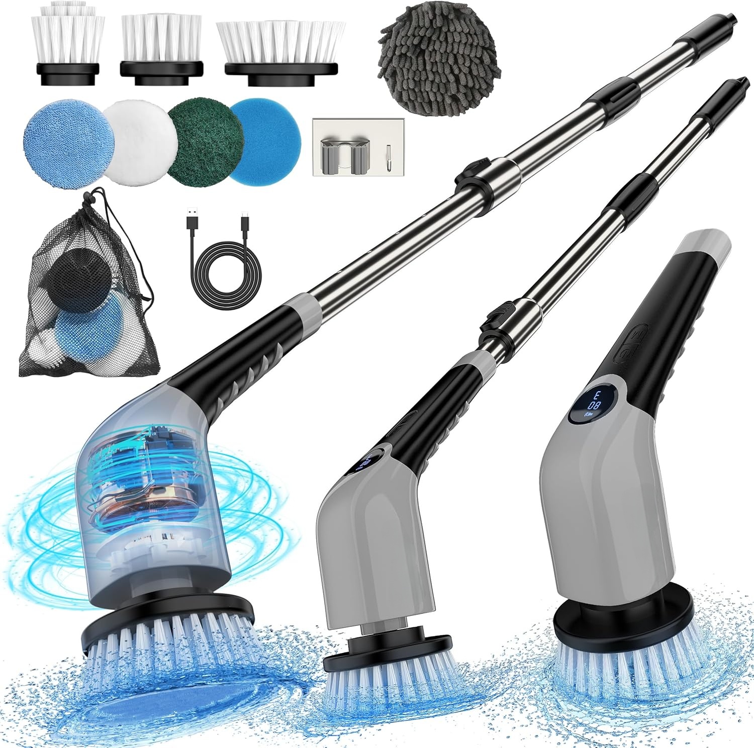 🎉Last Day 60% OFF⏰️ Electric Spin Scrubber,Cordless Cleaning Brush,Shower Cleaning Brush