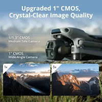 🎉Last Day 80% OFF⏰️Fly More Combo Plus with  RC , Drone with Camera, 1-Inch CMOS, 4K Drone for Beginners, Obstacle Sensing, ActiveTrack 360°, 225° Gimbal Rotation, Extended Battery Life