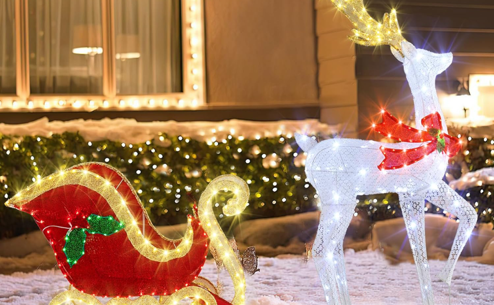 Lighted Christmas Sleigh