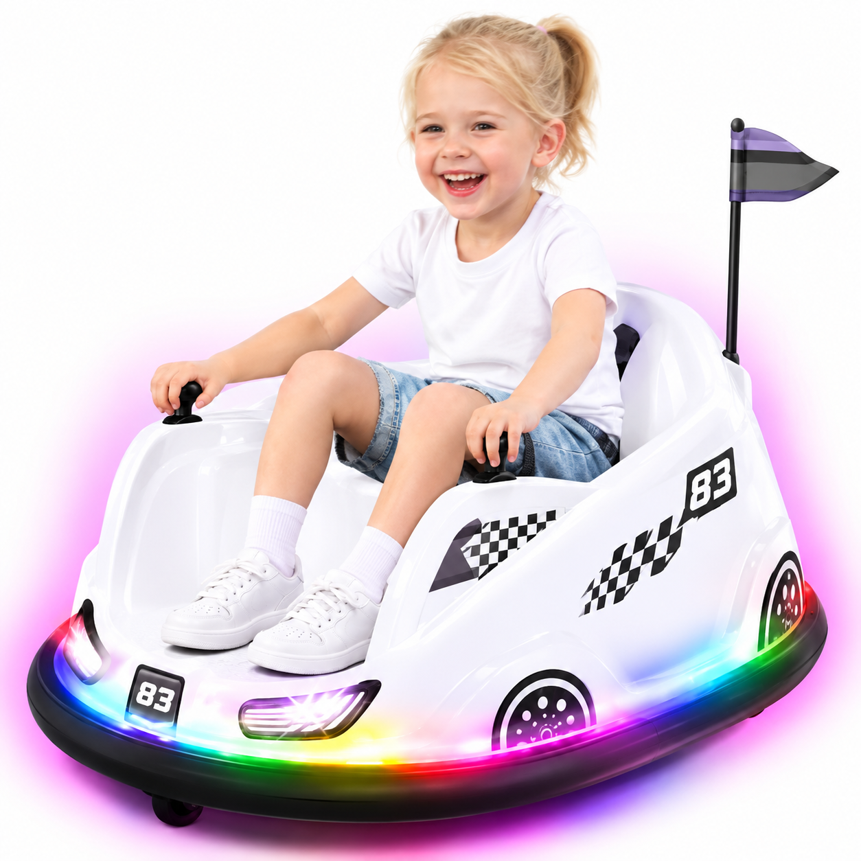 12V Glow Bumper Car Ride On Toy