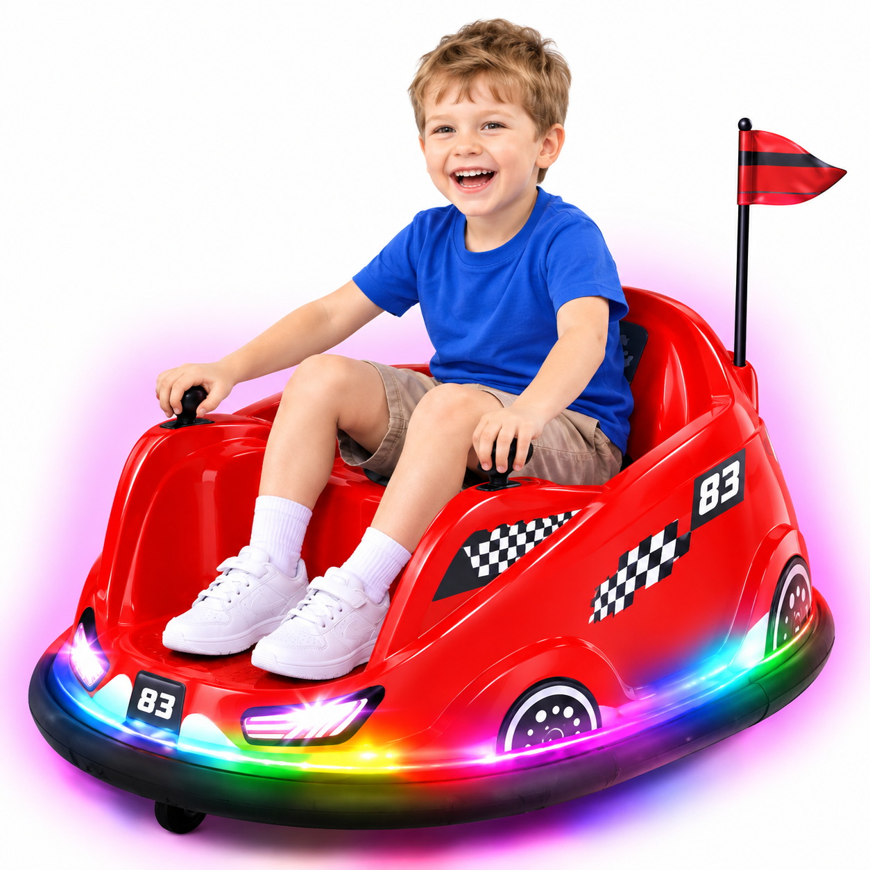 12V Glow Bumper Car Ride On Toy