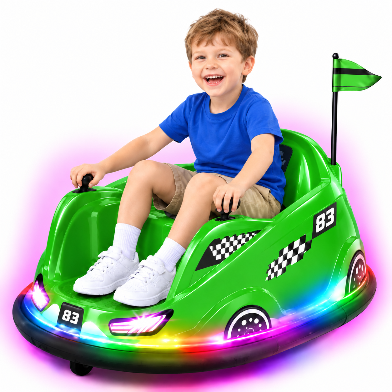 12V Glow Bumper Car Ride On Toy