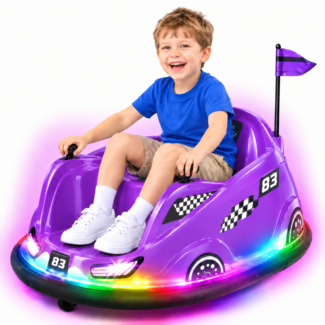 12V Glow Bumper Car Ride On Toy