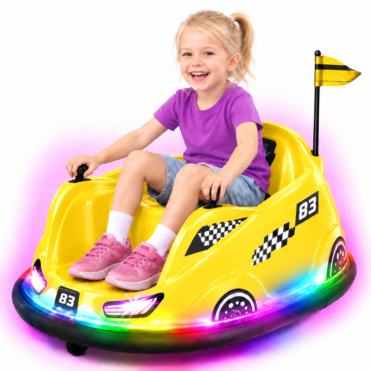 12V Glow Bumper Car Ride On Toy