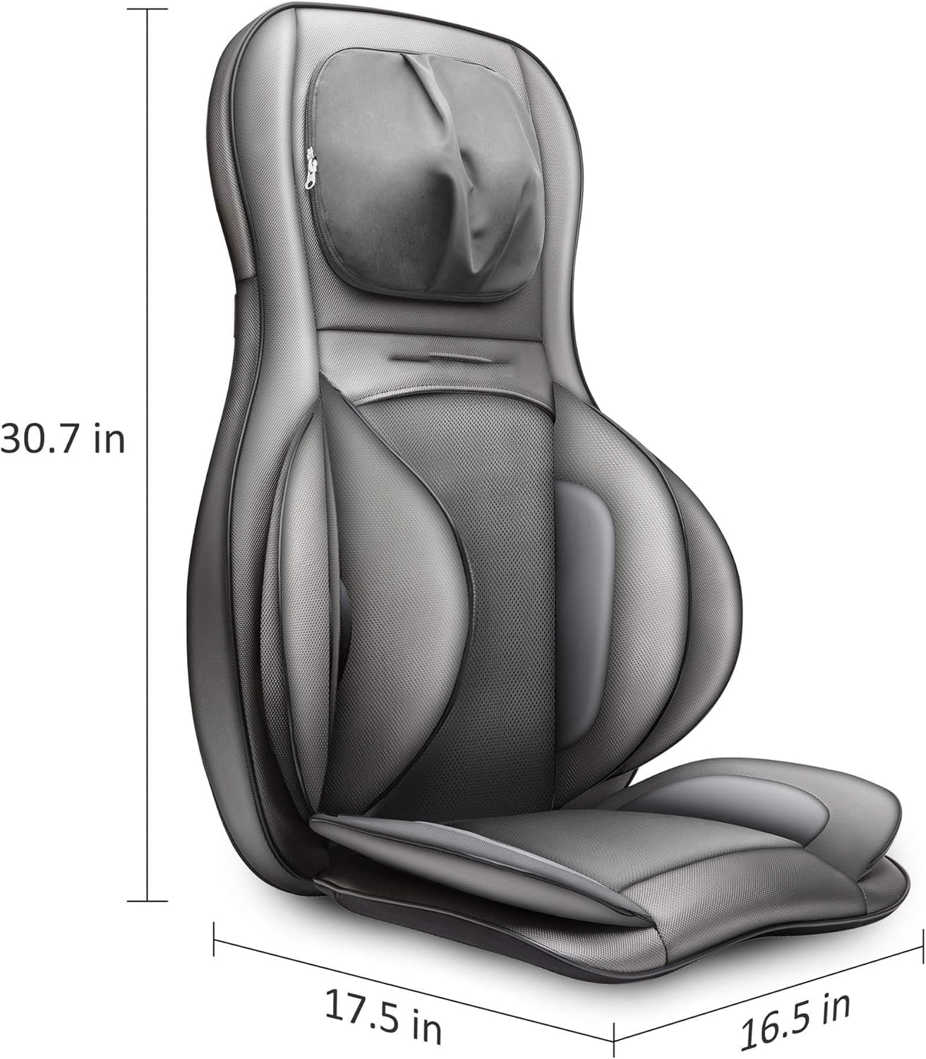 Massager Chair with Heat, Shiatsu Neck Back Massager Portable with Compression & Rolling,Massage Chair Pad for Neck & Back for Muscle Tension Relief