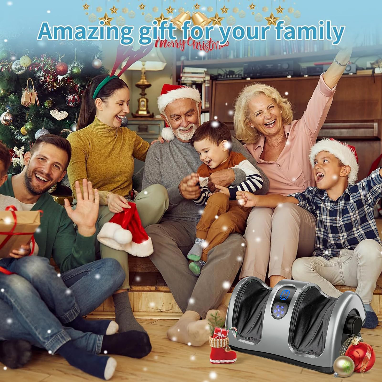 Shiatsu Foot Massager with Heat, FSA Eligible HSA Foot Massager for Plantar Fasciitis, Neuropathy, Circulation and Pain Relief, Massage Feet at Home/Office, Gift for Men and Women