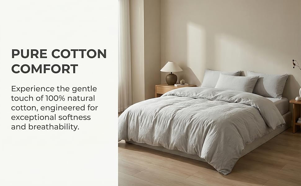 Pure Cotton Bedding Set, 4 Pieces