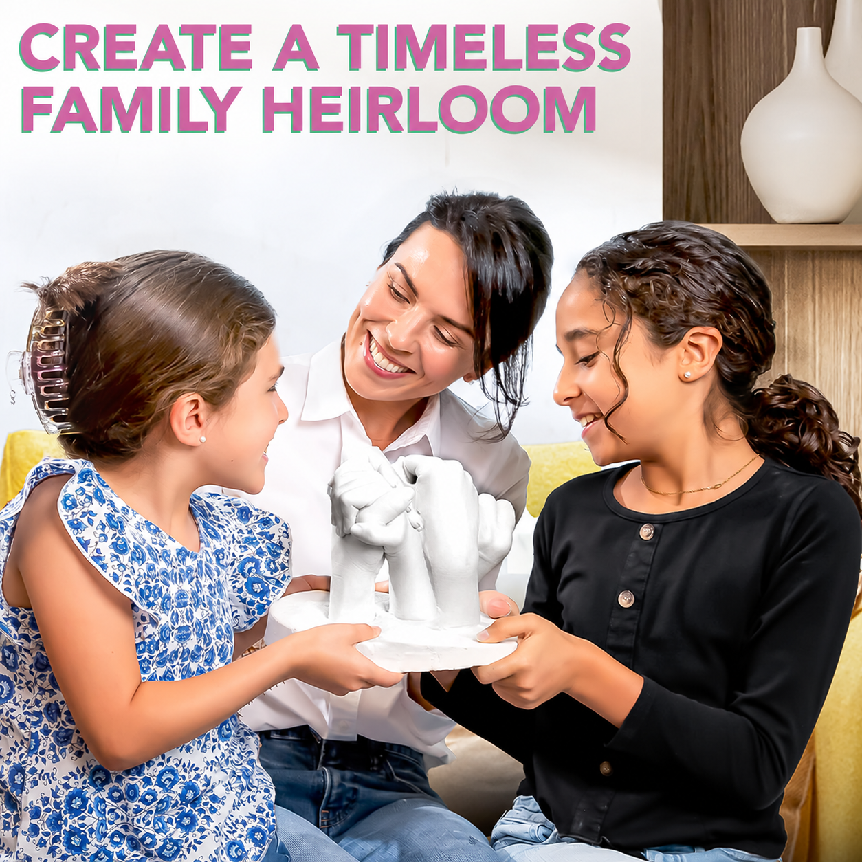 XL Hand Casting Kit for Family - Extra Large Mold, Up to 6 Hands