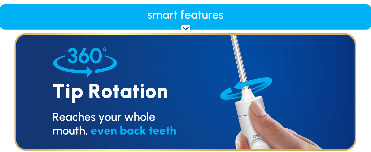 Image of Waterpik Sensonic toothbrush with text reading rechargeable toothbrush
