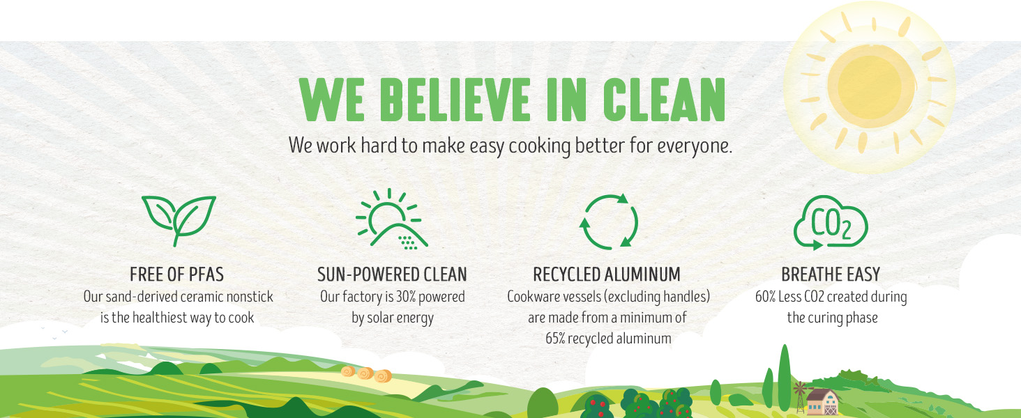 GreenLife, Soft Grip, Ceramic Nonstick, Cookware, Sets, Frying Pan, Colorful, Toxin-Free, PFAS-Free