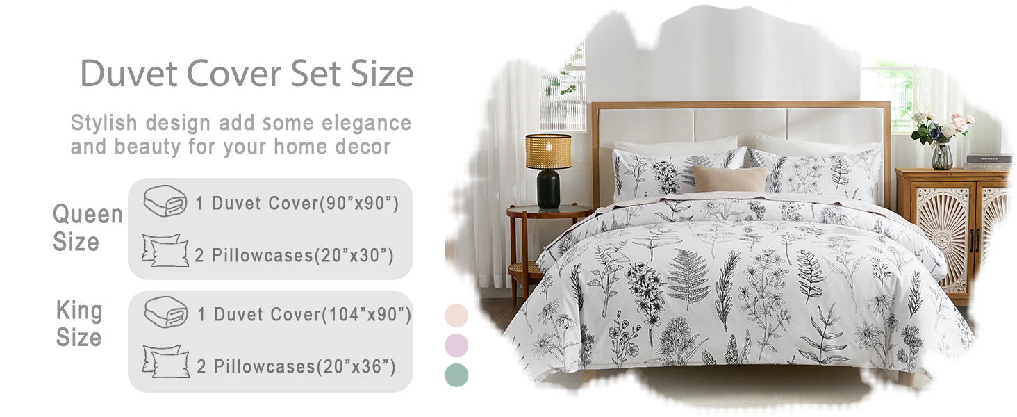 floral duvet cover set