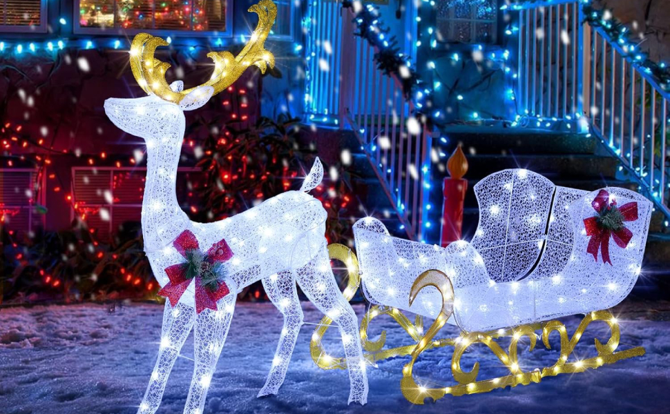 Lighted Christmas Sleigh