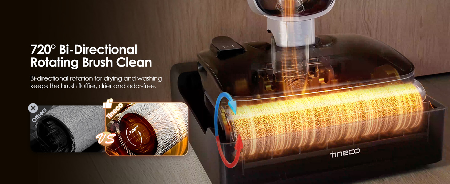 720&deg; Rotating Brush Clean