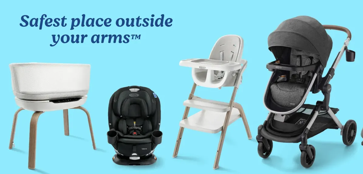 Graco baby infant toddler turning car seat highchair stroller bassinet safe reliable durable trusted