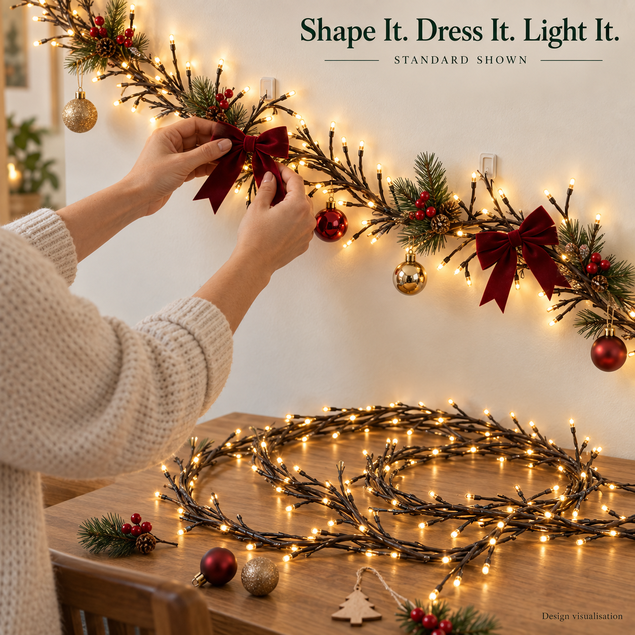 🔥LAST DAY 60% OFF - Christmas Branch Wall Light Decorating Kit