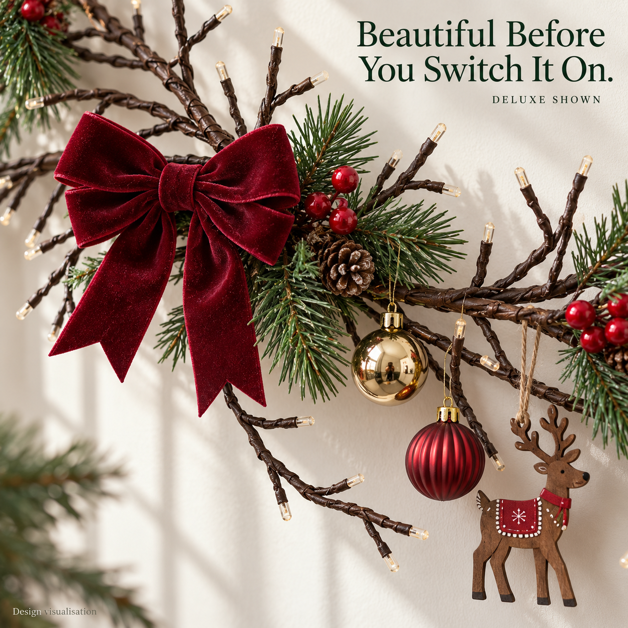 🔥LAST DAY 60% OFF - Christmas Branch Wall Light Decorating Kit