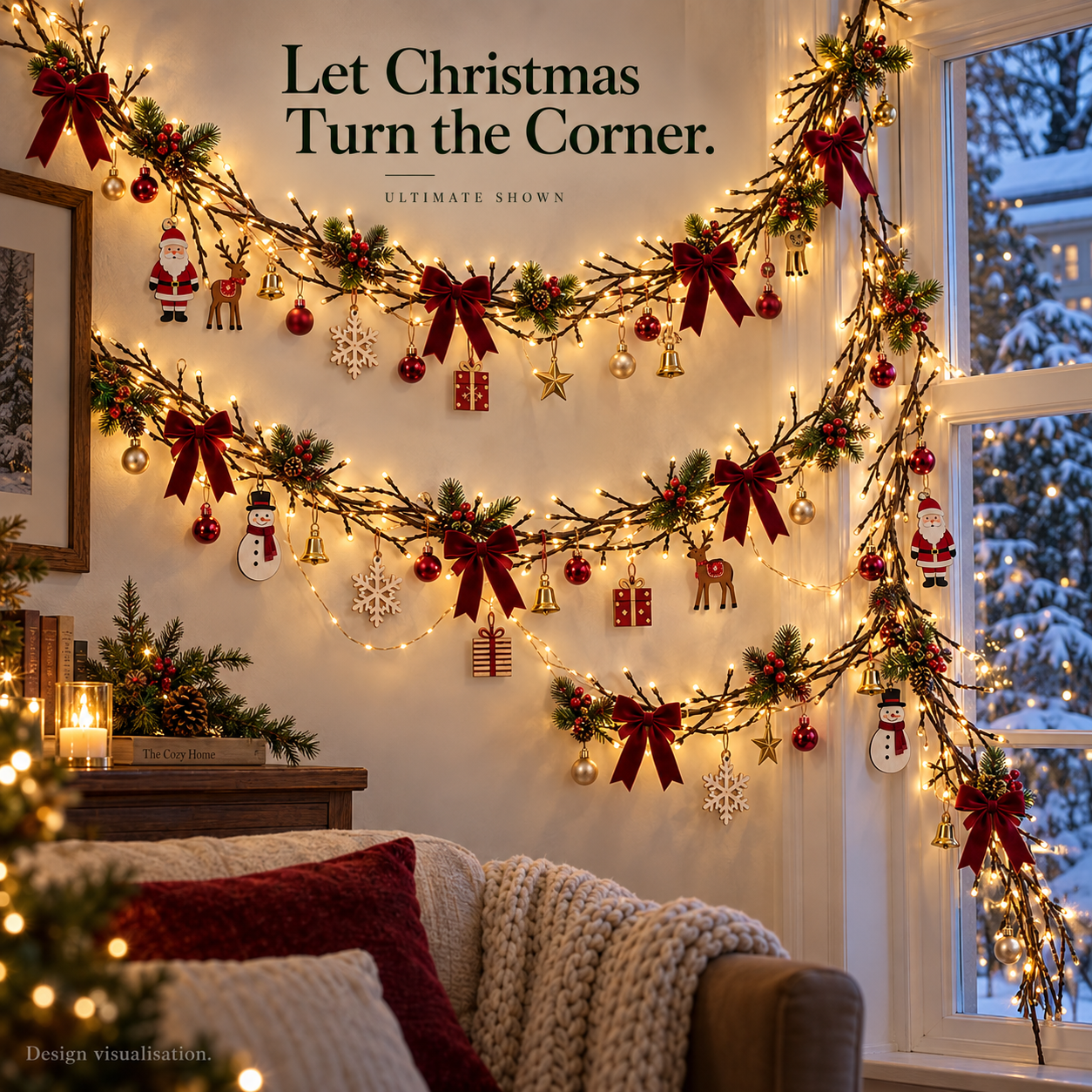 🔥LAST DAY 60% OFF - Christmas Branch Wall Light Decorating Kit