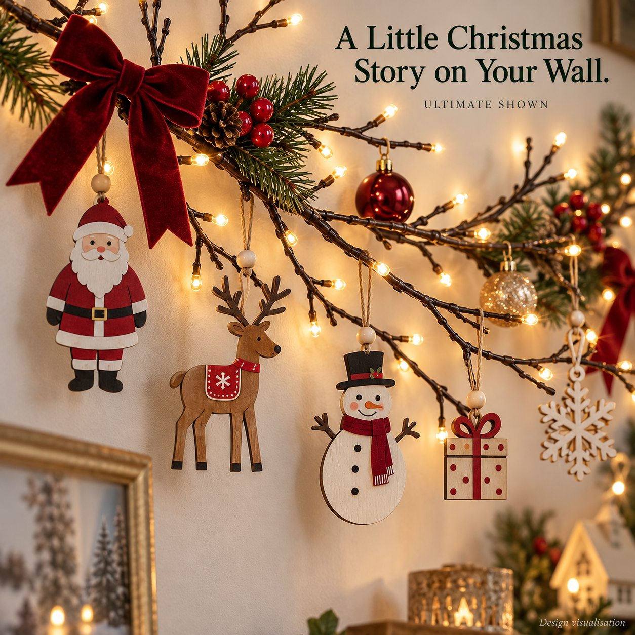 🔥LAST DAY 60% OFF - Christmas Branch Wall Light Decorating Kit