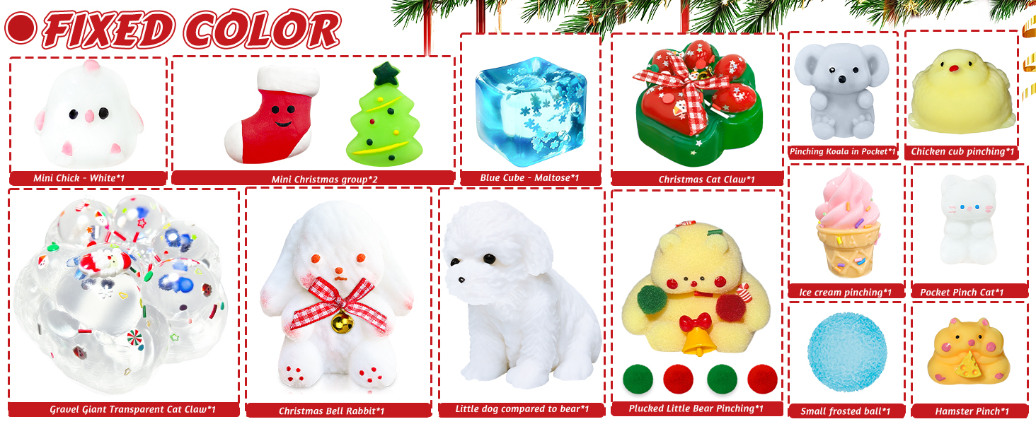 Fixed-colour squishy designs