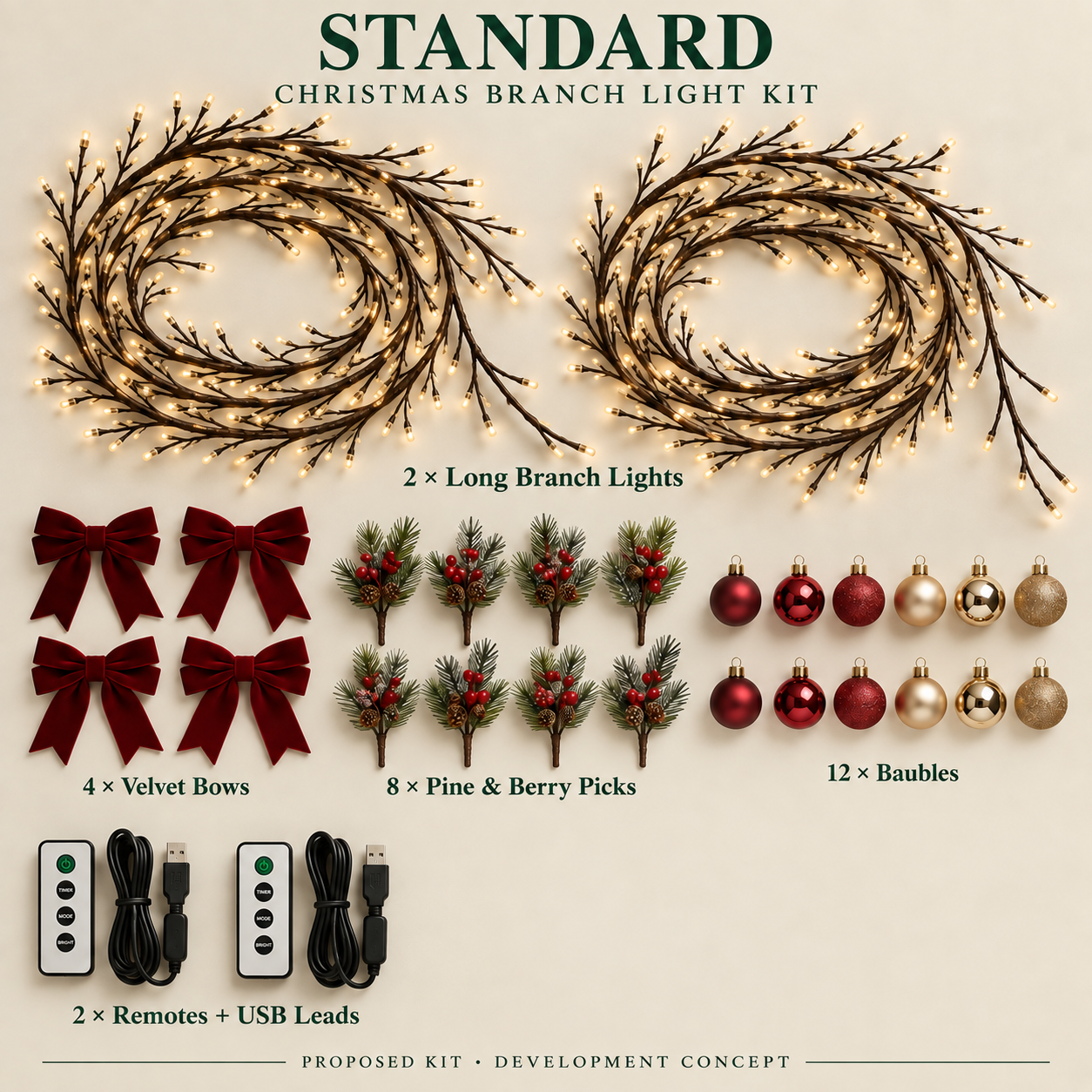 🔥LAST DAY 60% OFF - Christmas Branch Wall Light Decorating Kit