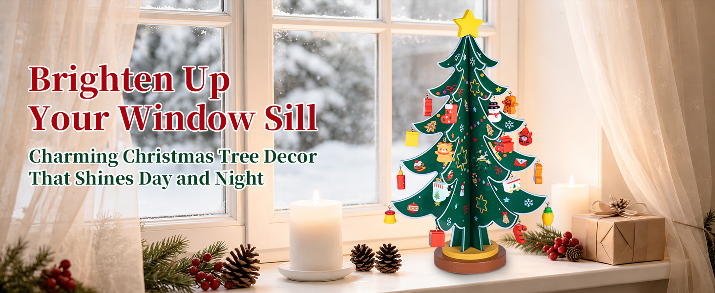 Wooden Christmas Tree Advent Calendar 2026