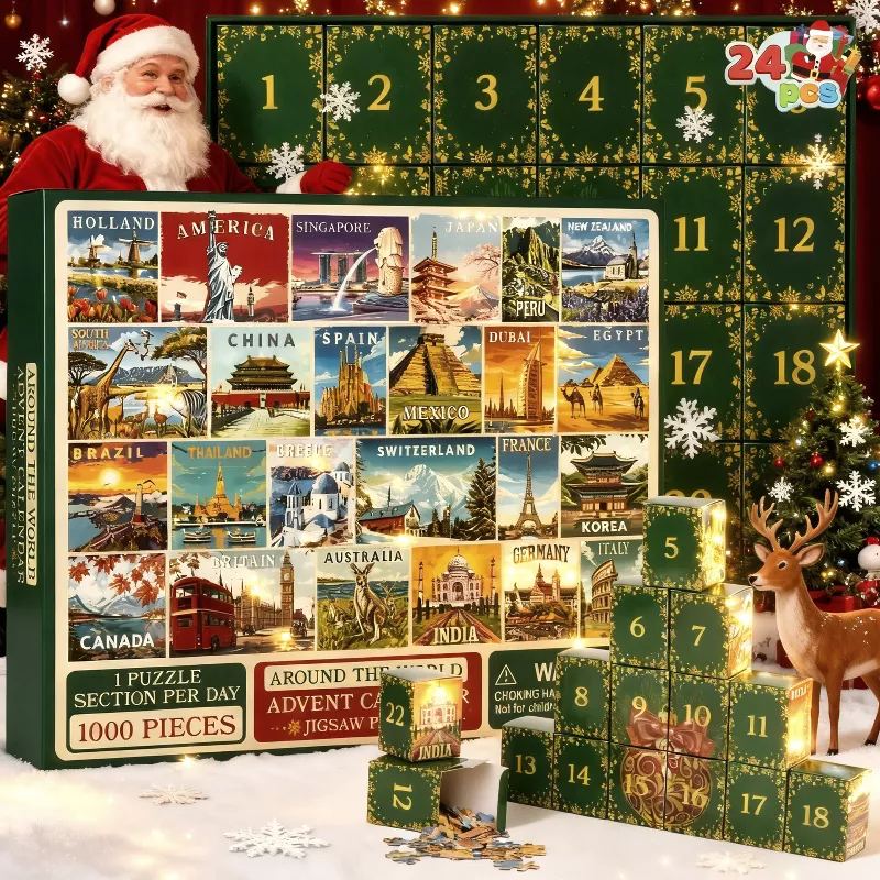 Joyfy world travel puzzle advent calendar – product view 1